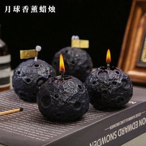 Velas Aromáticas en Forma de Luna Nórdica, Esféricas Negras, Hechas a Mano para Decoración del Hogar y Regalos - Product Image 4