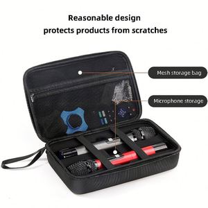 Étui de rangement rigide élégant pour microphone, sac de transport portable en EVA personnalisé, étui de protection stable pour deux microphones portables - Product Image 2