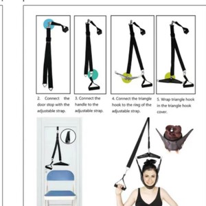Dispositif de traction cervicale à suspendre à la porte, avec sangle réglable, thérapie manuelle pour soulager les douleurs cervicales - Product Image 1