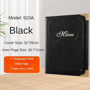 Carpetas de <span class=keywords><strong>menú</strong></span> de cuero directas de fábrica A4 PVC Hotel doble vista cubierta libro para restaurante Hotel bares cafetería <span class=keywords><strong>menú</strong></span> titular - Product Image 2
