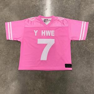 Camiseta de Manga Corta con Cuello en V Extra Grande para Hombre, Personalizada, de Alta Calidad, 280 Gramos, 100% Algodón, Impresión Serigráfica, Tela de Malla, Estilo Hip Hop - Product Image 3