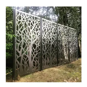 Custom Privacy Screen Panelen Rvs Metalen Schermen Laser Cut Scherm Panelen Voor Outdoor