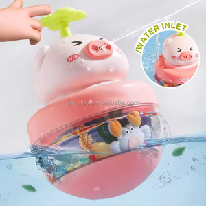 Juego de baño polivinílico educativo <span class=keywords><strong>para</strong></span> edades tempranas de bebé, juego de plástico con dibujos de animales, Rana, equilibrio, vaso, Wobbler juguete, juego de baño <span class=keywords><strong>para</strong></span> bebé, rociador - Product Image 4