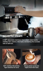 Machine à café électrique portable, machine à expresso 15 bars, mousseur à <span class=keywords><strong>lait</strong></span>, cafetière expresso - Product Image 3