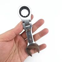 Jeu de clés à cliquet à tête flexible en acier Cr-V, clé à cliquet à embout ouvert flexible, outil à main pour la réparation automobile