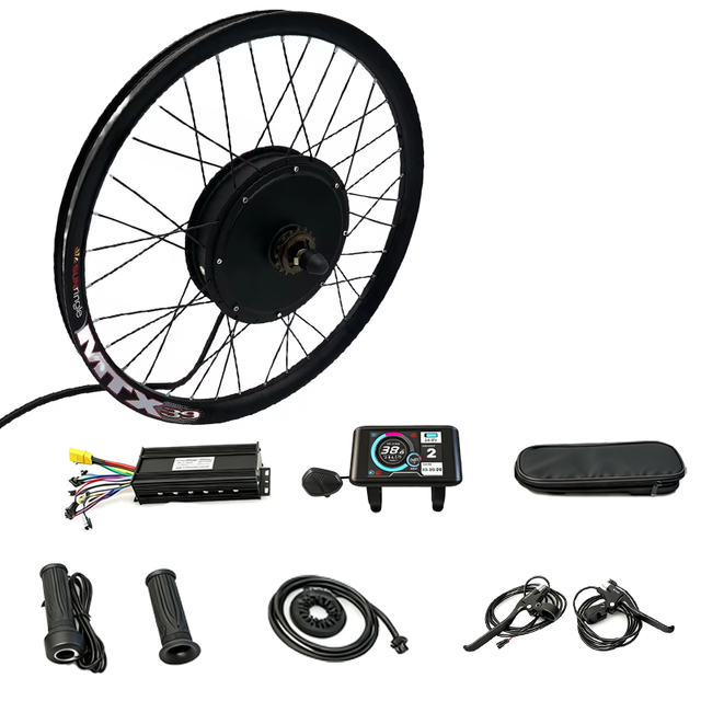 72V 3000W Electric Bike Conversion Kit 60A/80A Controller With Mtx Motor Battery Pack and LCD Display Rear Rim Brake