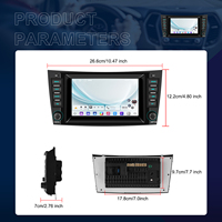 Podofo pour Mercedes-Benz Classe E W211 Classe CLS W219 Autoradio Android 7'' pour voiture 2+64 CarPlay/Android Auto sans fil GPS/WiFi