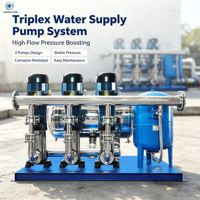 Pompe centrifuge d'alimentation en eau 150 kW en acier inoxydable 304, unité à fréquence variable et pression constante sur mesure pour la construction de tours de grande hauteur