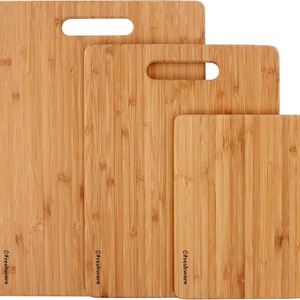Freshware Bamboo Cutting Board <b>Set</b> Of 3 Rectangle Chopping Blocks For Kitchen Use - Product Image 2