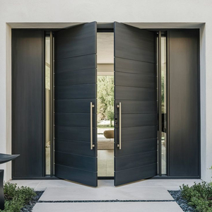 Cửa chính biệt thự cao cấp, kích thước lớn, chất liệu gỗ nguyên khối, cửa đôi, cửa ra vào phía trước - Product Image 2