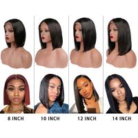 En Gros Bob Hd Dentelle Perruque 100% Vierge Cheveux Humains, Meilleure Frontale Indienne Perruque Hd Dentelle Original Cheveux Humains, Femmes Dentelle Perruque Cheveux Naturels