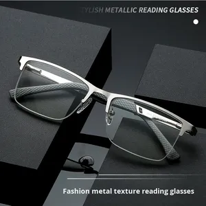 新しい環境にやさしい軽量金属ファッション読書メガネ男性女性中年高齢者アンチブルーライト卸売 - Product Image 2