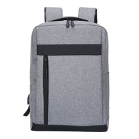 Sac à dos pour ordinateur portable grande capacité pour homme, multifonctionnel, avec port USB, fermeture éclair, en tissu Oxford, personnalisable avec logo