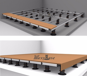 Design brevettato Mexybase sollevato pavimento stringer supporto pp di plastica regolabile <span class=keywords><strong>decking</strong></span> piedistallo con alluminio travetto sistema - Product Image 6