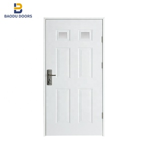 สไตล์ใหม่8แผงประตูเหล็กอเมริกันประตูภายในสีขาวจากประเทศจีน - Product Image 3