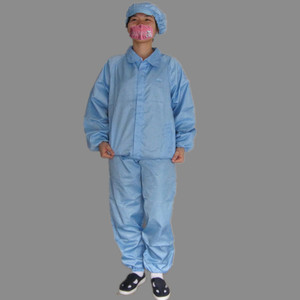 Conjunto de Roupa de Trabalho Antiestática <span class=keywords><strong>ESD</strong></span> com Capuz - À Prova de Poeira, Lavável, Específico para Laboratório / Sala Limpa de Vidro - Product Image 1