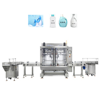 Remplisseuse de liquides à tête rotative haute viscosité, conception portable résistante à la corrosion pour machine de remplissage d'eau, de détergent et de pâte de tomate