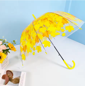 ร่มทรงตรงแบบใสสำหรับผู้หญิง ด้ามจับพลาสติก เปิดกึ่งอัตโนมัติ สีสันปรับแต่งได้ ของขวัญทางธุรกิจ - Product Image 2
