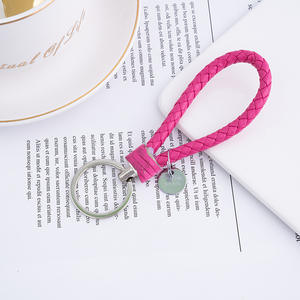 Porte-clés en cuir tressé coloré-Accessoires porte-clés personnalisables pour la promotion et les cadeaux - Product Image 5