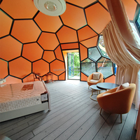 Tente dôme en verre pour le jardin Hôtel Maison dôme en verre transparent pour le glamping