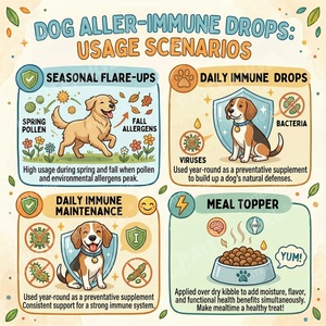 Integratore Liquido Antiallergico per Animali Domestici OEM/ODM Aller-Immune Drops con Colostro e Quercetina - Product Image 2