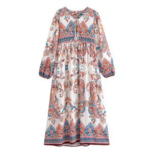knee length dresses for ladies Black Aztec Print Long Sleeve Shirt XXL / Black / Cotton