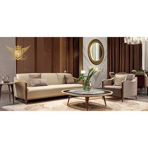 أرائك جلدية إيطالية من القماش <span class=keywords><strong>2</strong></span> 3 مقاعد فاخرة لغرفة المعيشة - Product Image 2