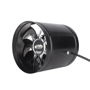 6'' Inch Inline Duct Airflow Booster Blower Fan Ventilator Booster Exhaust Hydroponic Vent Air