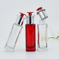 Nouveau Style 30mL Eco Friendly Soins De La Peau Sérum Clair Presse Pompe Cosmétique Verre Ovale Parfum Huile Essence Sérum Bouteilles Compte-gouttes