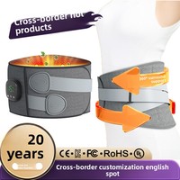 Ceinture chauffante électrique en graphène avec massage par vibration, protection lombaire, masseur abdominal chauffant multifonctionnel sans fil