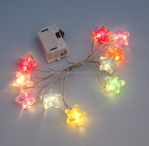 Luci a Stella di Natale 1M 10 LED Multicolore a Batteria, Luci a Corda in PVC per Decorazioni Interne, Stampa Offset per Festività - Product Image 6