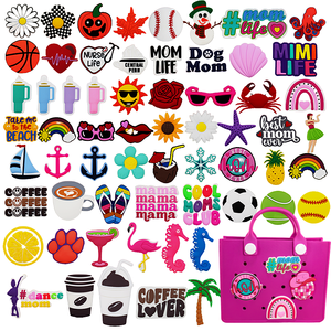 Olian Custom bogg Bag Charms Accessories PVC Big Size Cartoon Flowers Letters <strong>Shoe</strong> Charms bogg Bag Accessories Charms - Product Image 1