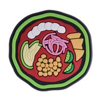 Accessoires pour sabots en PVC souple, motifs dessin animé, bon marché, en gros, pour boissons, collations, sandales, snacks australiens, fast-food