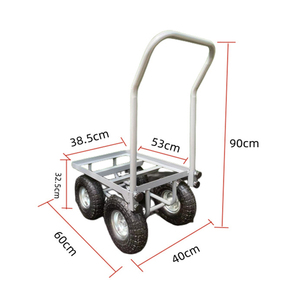 Chariot de rangement multifonctions Étagères Caddy Cage Trolley Chariot pliable Poussoir Bicyclette Cargo Trailer Luggage Cart Hand Truck - Product Image 1