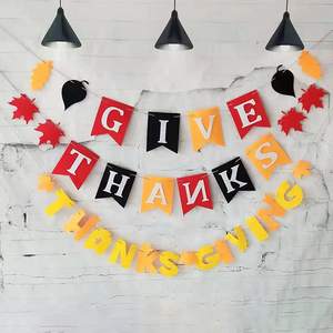 Hot Selling Colorful Felt <b>Party</b> <b>Banner</b> for Thanksgiving Day Use - Product Image 5