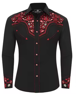 Nuova Moda 2026: Camicia da Uomo con Stampa 3D Western, Maniche Lunghe e Colletto, <span class=keywords><strong>Abbigliamento</strong></span> <span class=keywords><strong>Casual</strong></span> da Club e Streetwear - Product Image 5