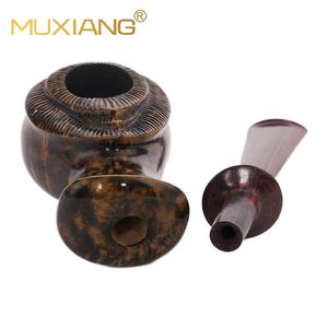 ท่อยาสูบจีนแกะสลักด้วยมือมีสไตล์ไปป์พร้อมปากสีแดงผลิตจากรากหญ้าอิตาลี - Product Image 5