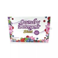 Kertas Detergen Wangi Tahan Lama Alami Lembaran Deterjen Sekali Pakai Rumah Tangga Strip Detergen Laundry Kustom