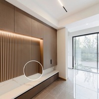 Panneaux muraux modernes en WPC ignifuges, résistants à l'humidité et imperméables pour l'intérieur et l'extérieur, bardage de façades de bâtiments, panneaux décoratifs