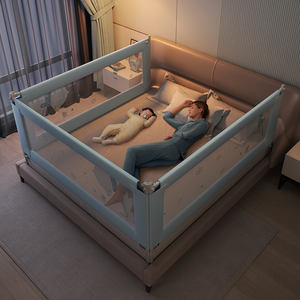 Nouveau design de garde-corps de sécurité pour bébé, balancelle extra longue, couvre-lit pour enfants, barrière de protection, logo coloré personnalisable, Belu - Product Image 1