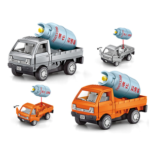 Pull Back Mini Utility Truck Toy Mobile Food Stall <b>Horn</b> Vehicle Gas Tank Transport Plastic Vehicle for Kids Play Collection Gift - Product Image 3