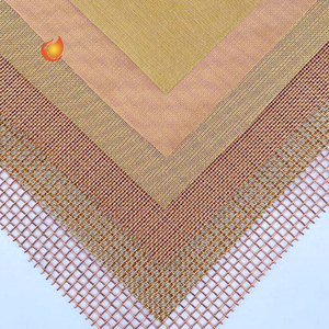 Maille métallique en cuivre rouge, écran métallique, vente en usine, tissu en maille <span class=keywords><strong>de</strong></span> cuivre pur, panneau tricoté - Product Image 3