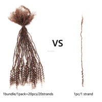 Extensions de dreadlocks bouclées interlockées blondes personnalisées de 10 pouces (0,1 cm) faites à la main – Vente en gros directe usine