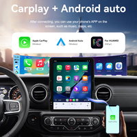 Layar Tesla Style ZWNAV 12.1" untuk Jeep Wrangler 2018-2022, Carplay Android 15, Multimedia Player Stereo, GPS, 4G, WiFi, Navigasi