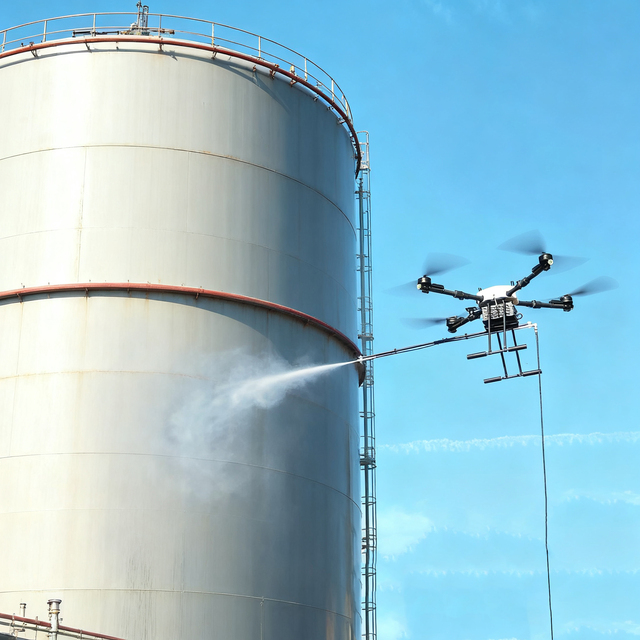 JIUSI D15R Building Washing Drone for High-Rise Glass Curtain Walls Effective Drone Cleaning for Tall Windows
