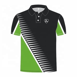 Polo sportif pour homme à manches courtes, imprimé numérique personnalisé, motif géométrique, séchage rapide, tissu tricoté 100% polyester - Product Image 1