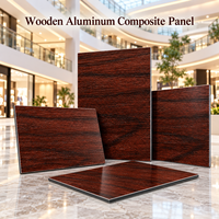 Panneau composite bois-aluminium grain de pin 4 mm sur mesure, revêtement PVDF, pour revêtement de façade aspect bois
