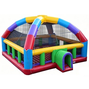 Gran Castillo Inflable con Forma de Luna Arcoíris, Castillo Hinchable Comercial para Niños - Product Image 1