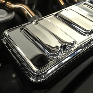 Custom OEM Billet 10 Gauge bilanciere coperchio superiore cromato, servizio di lavorazione CNC per moto e Automotive - Product Image 2