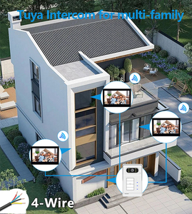 Téléphone vidéo intelligent Tuya avec audio pour maisons à 3 étages Fonction d'interphone et d'ouverture de porte de bâtiment 3 abonnés - Product Image 3